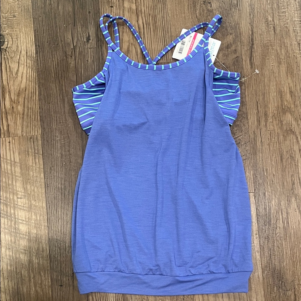 Blue Athleta tank top-built in bra